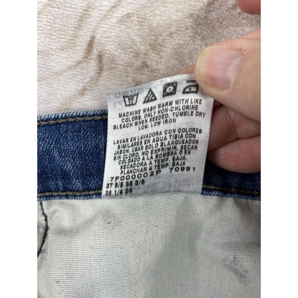 Lee Jeans Womens Size 16 Long Relaxed Bootcut High Rise Stretch Denim Distressed - Picture 11 of 11